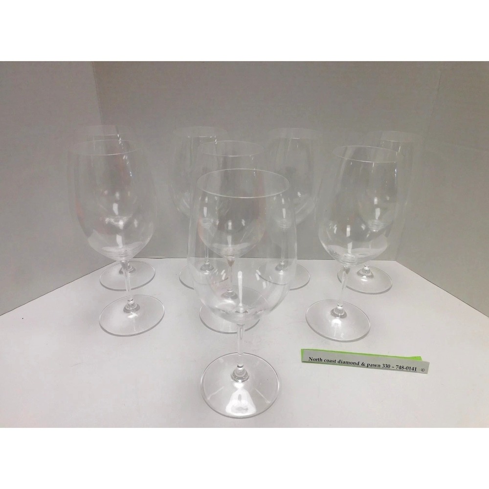 Riedel Vinum Bordeaux Wine Glasses Set of 8 Lead Crystal 7416/0 Germany DW783